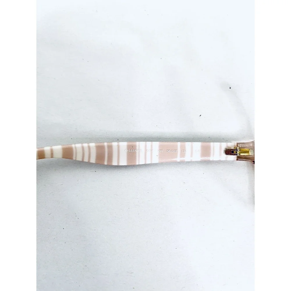 Kate Spade Pink Clear Oval Glasses Stripe Temple Ayleen OGX 56 17 135